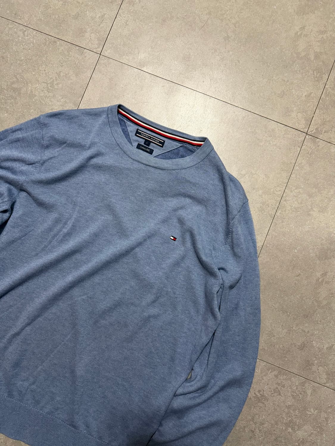 타미힐피거 빈티지 실크코튼  라운드넥 니트 100size   상품이미지2