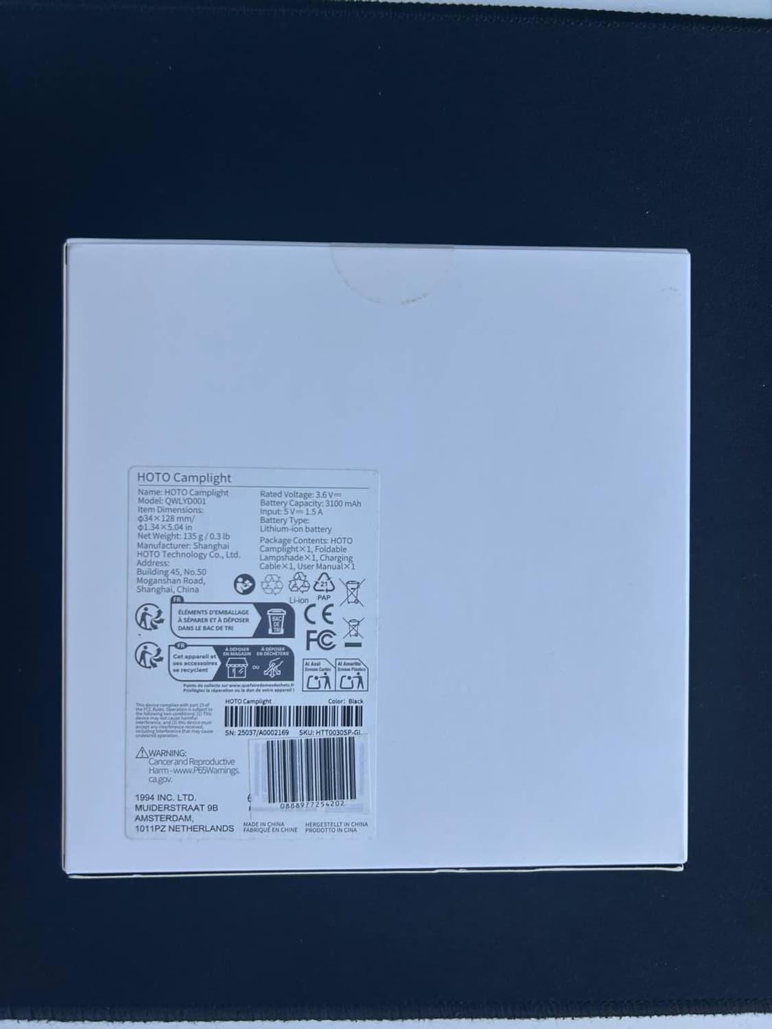 슈프림 x 호토 캠프 라이트 블랙 - 25FW 상품이미지2