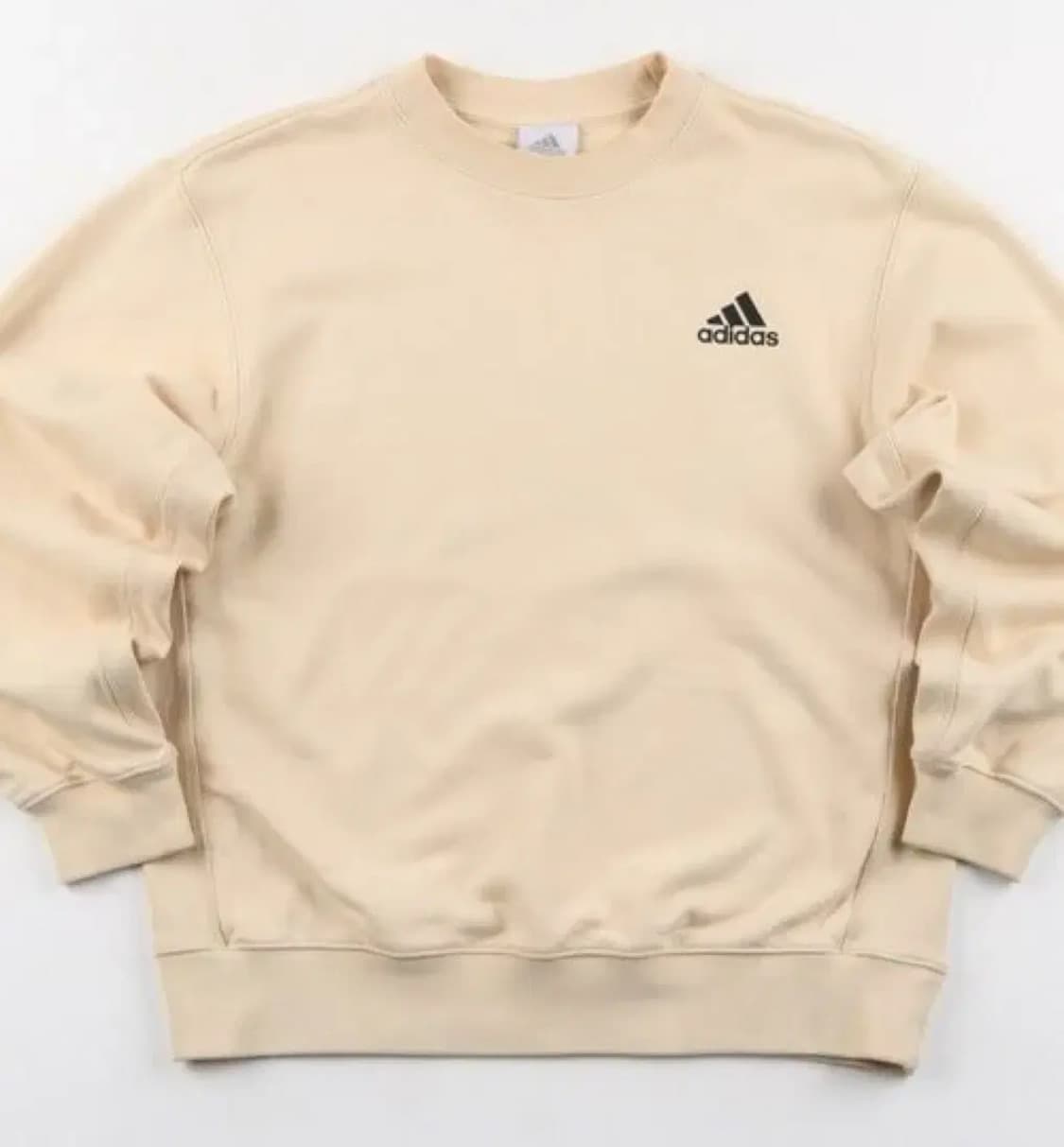 아디다스 스몰로고 맨투맨 베이지 상품이미지1