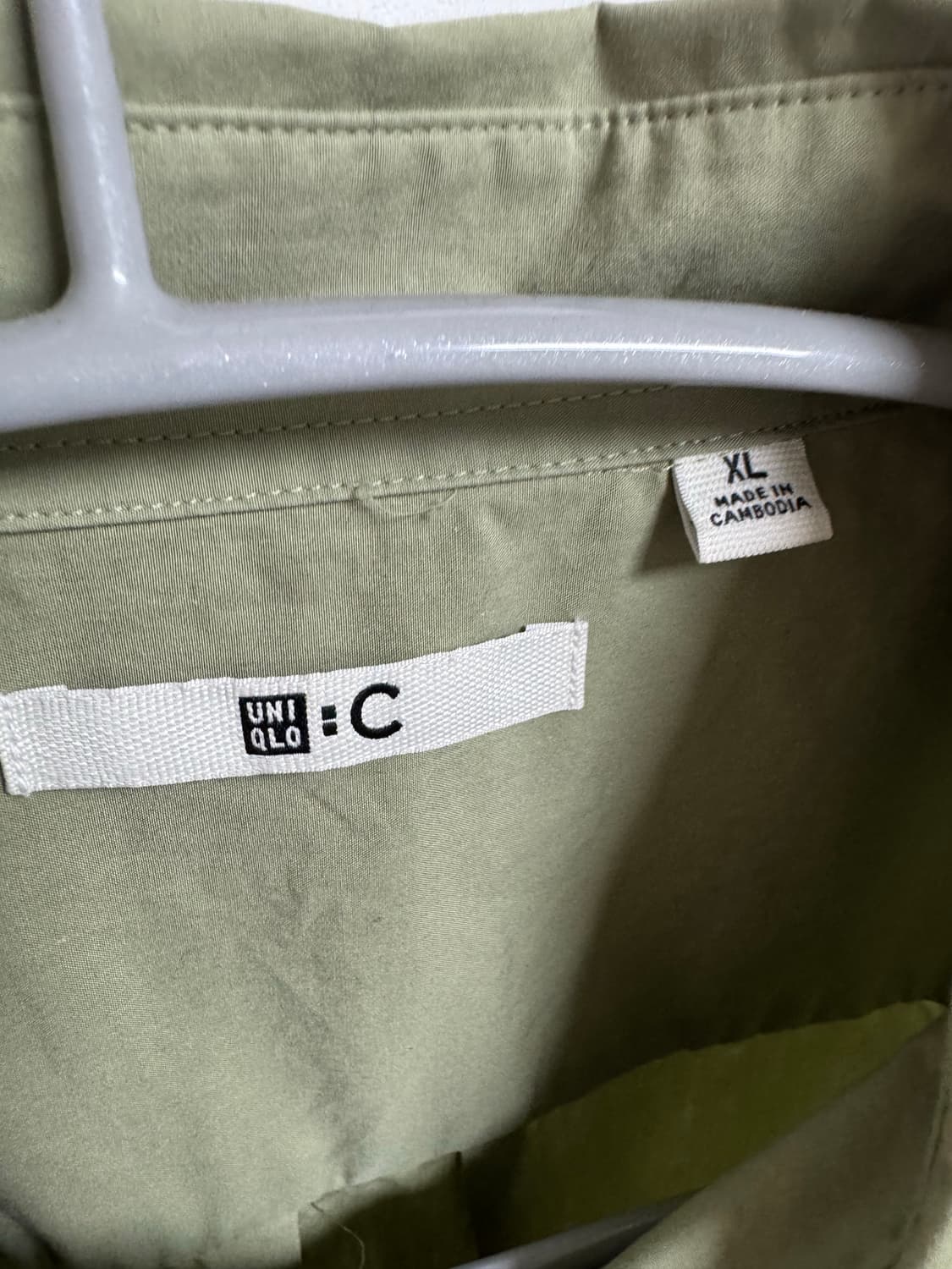 [XL] 유니클로 :C 브로드클로스 오버사이즈 셔츠 (그린) 상품이미지3