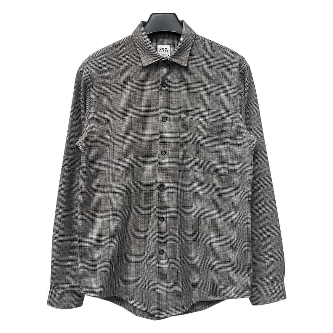 ZARA 자라 레귤러핏 텍스처드 체크 셔츠 남방 M 상품이미지1