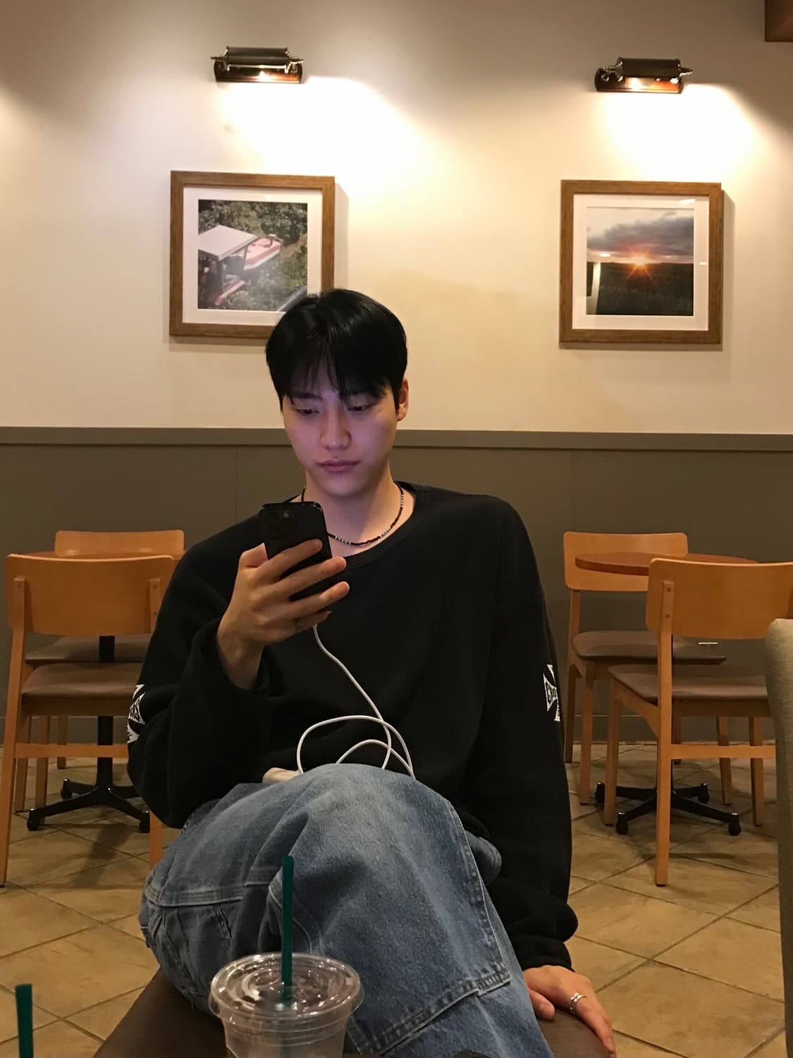 90s OG 웨스트코스트챠퍼스 써멀 니트 블랙 상품이미지9