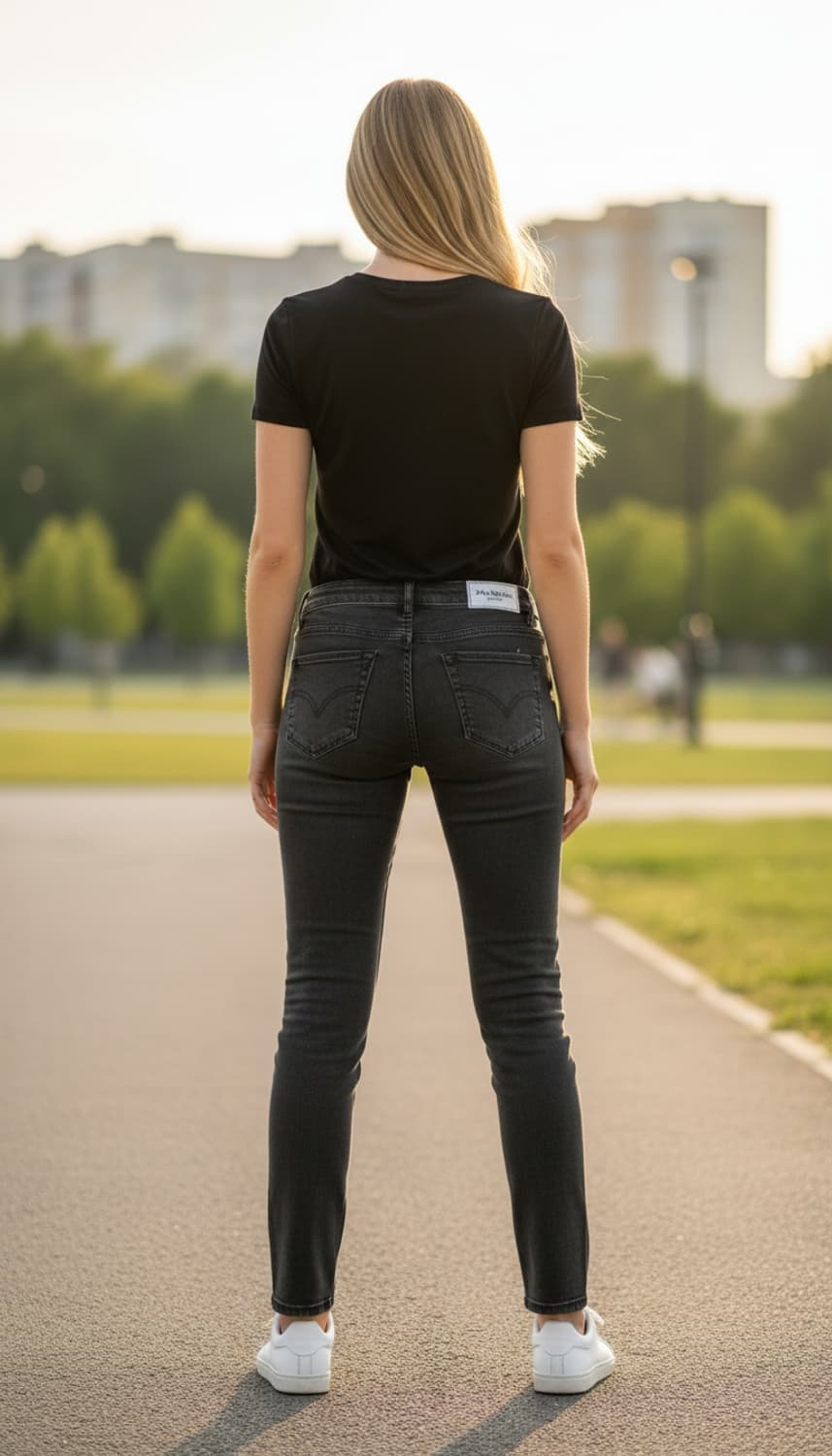 뱅뱅진스 여성 블랙 모토진 S사이즈 상품이미지2
