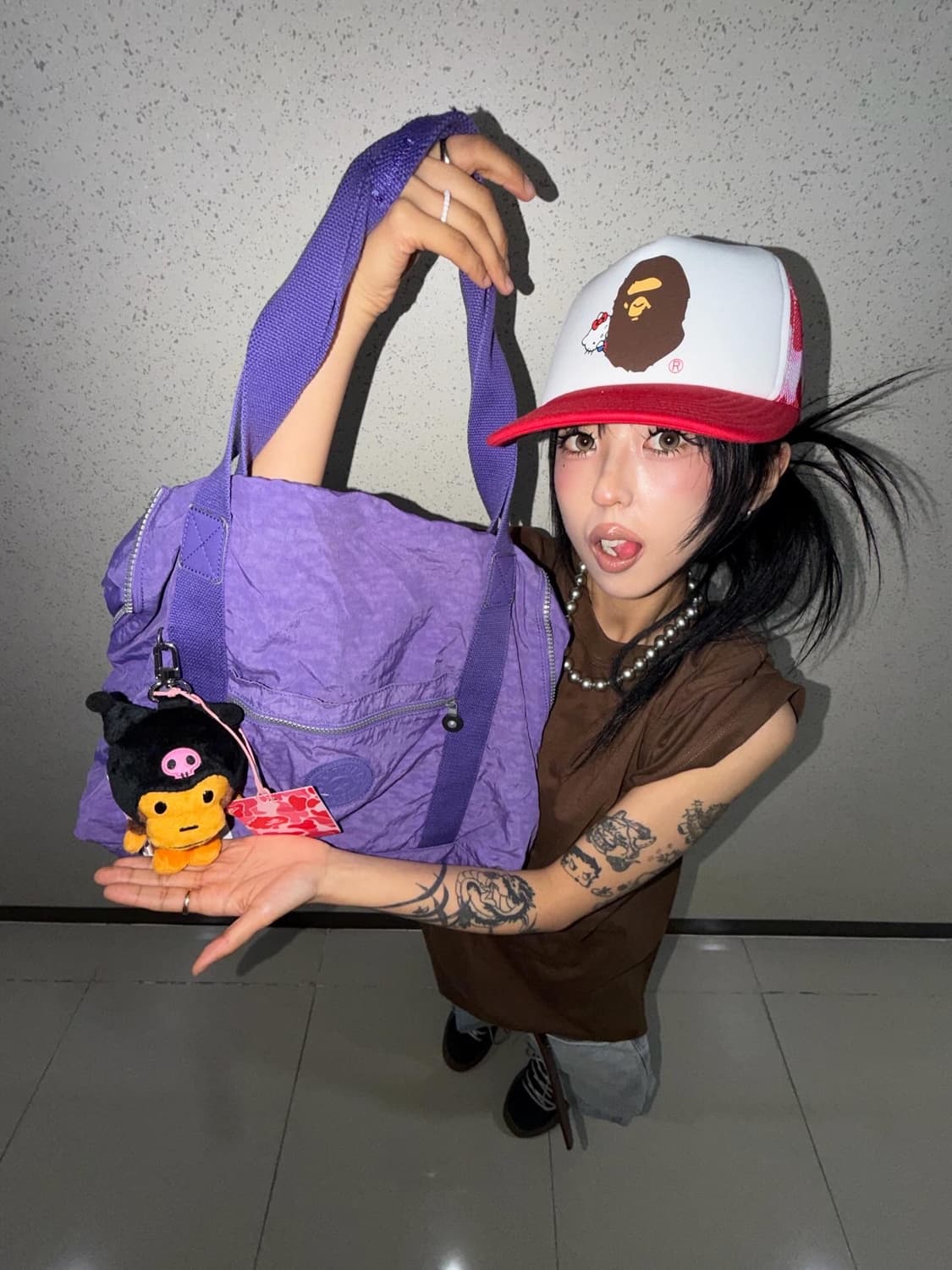 베이프 X 산리오 콜라보 쿠로미 빅 키링 ( 새상품 ) 상품이미지2