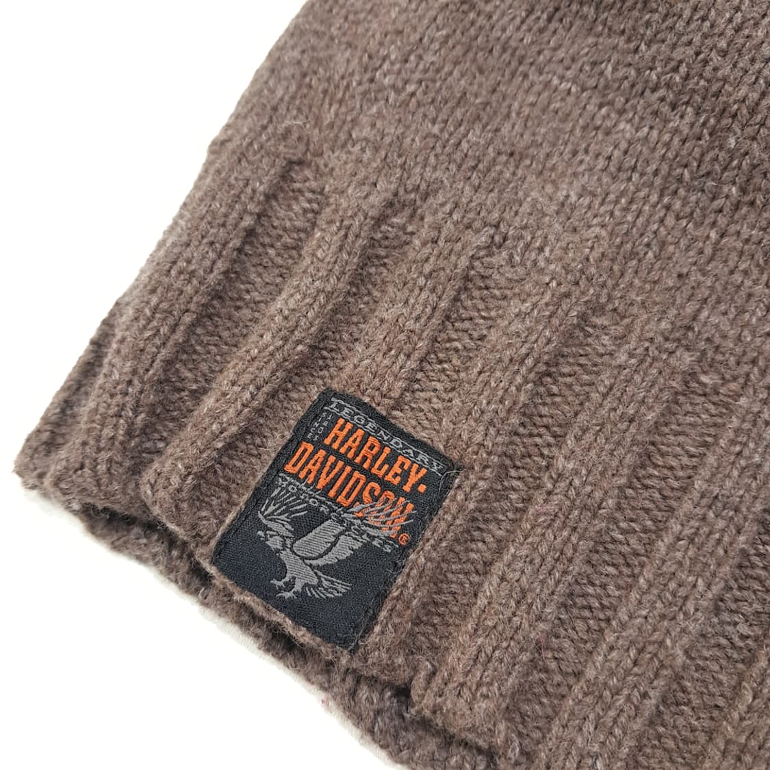 CL176 할리데이비슨 울혼방 레전더리패치 브라운 하프집업 니트 스웨터 상품이미지3