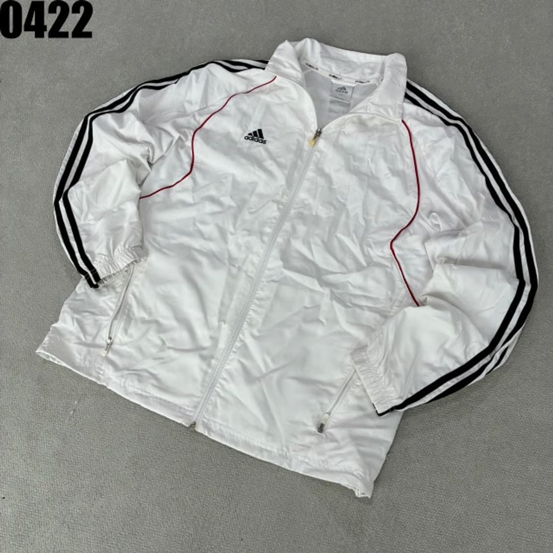 아디다스 삼선 화이트 바람막이 자켓 105 상품이미지1