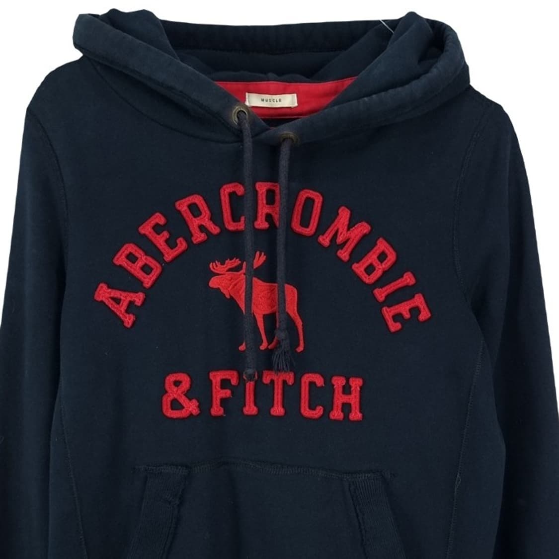 [아베크롬비] Y2K 빅로고 패치 후드티 네이비 M18861 상품이미지4