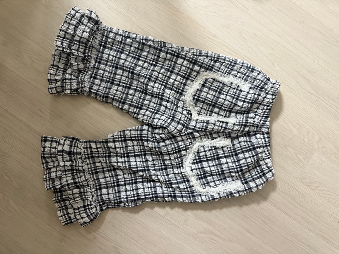 트웬티포티 프릴 체크 카프리 팬츠 상품이미지3