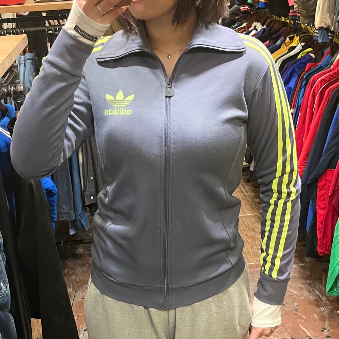 [HI] 아디다스 트레이닝 집업 그레이 상품이미지2