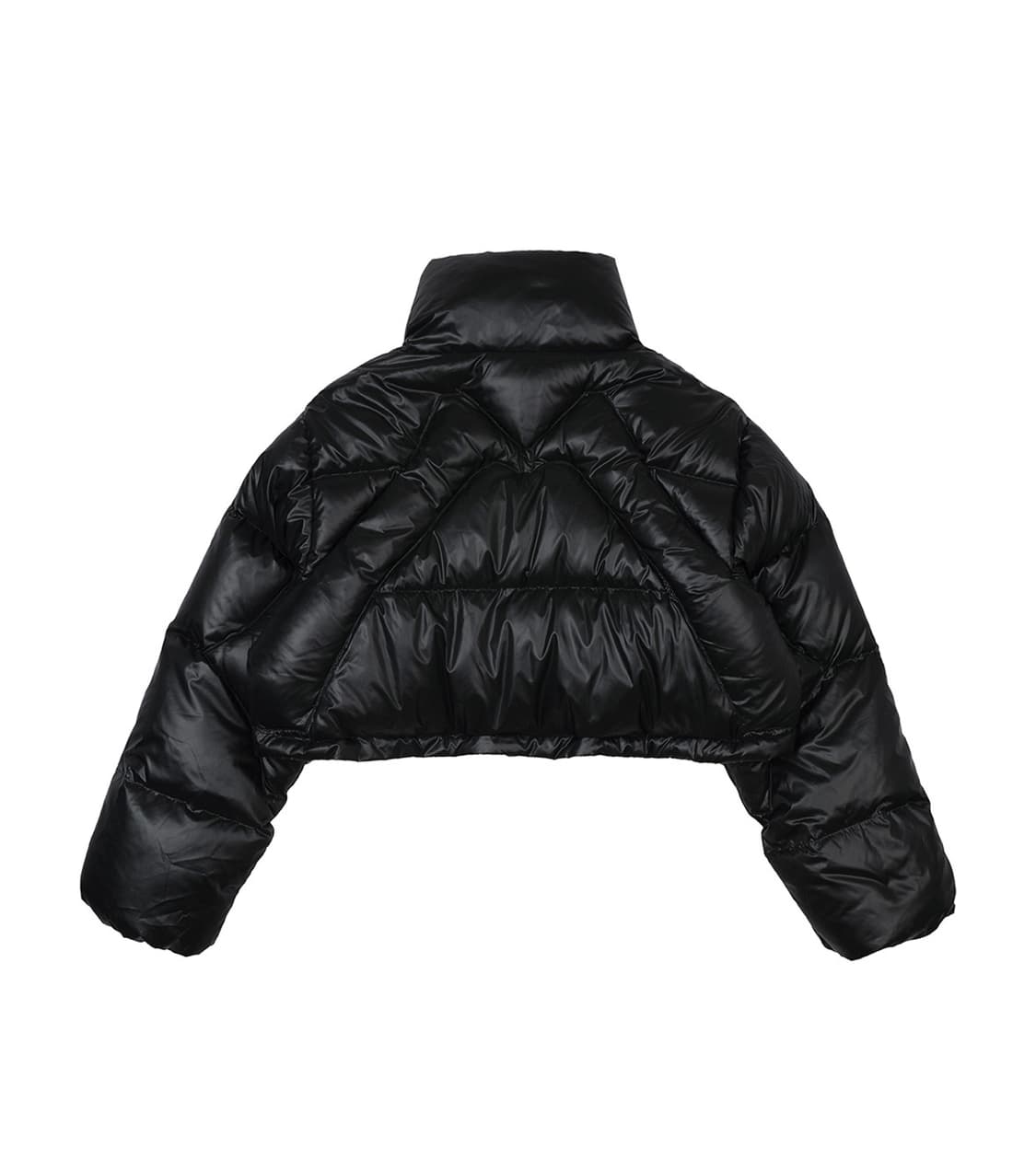 LEEY EMBROIDERED CROP PUFFER BLACK 패딩 상품이미지4