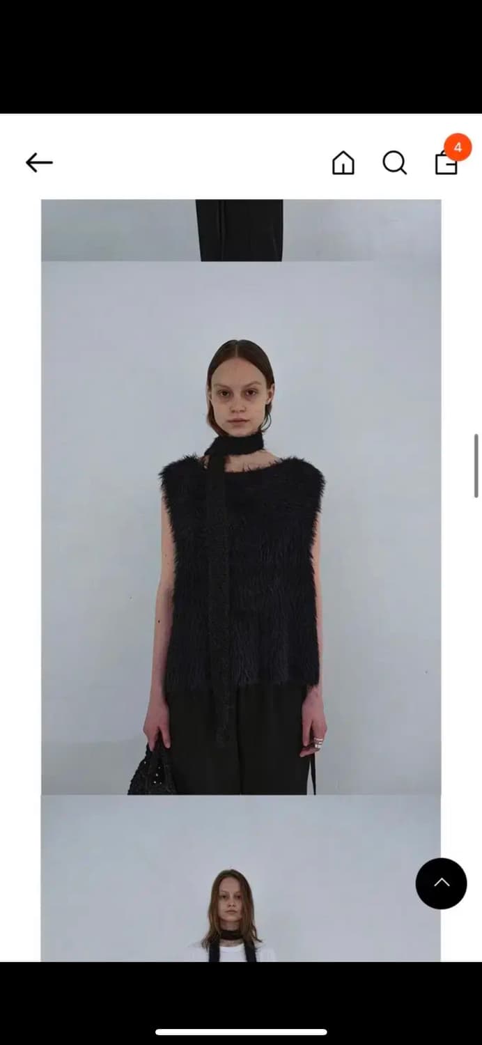 낫띵에브리띵 헤어리 스카프 머플러 블랙 상품이미지3