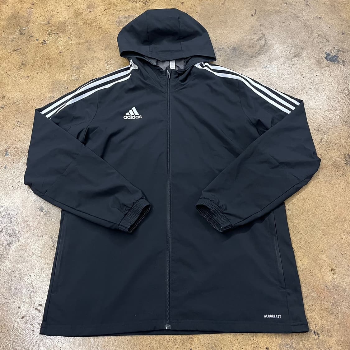[정품/3XL] 아디다스 3선 후드 바람막이 블랙 b8 상품이미지2