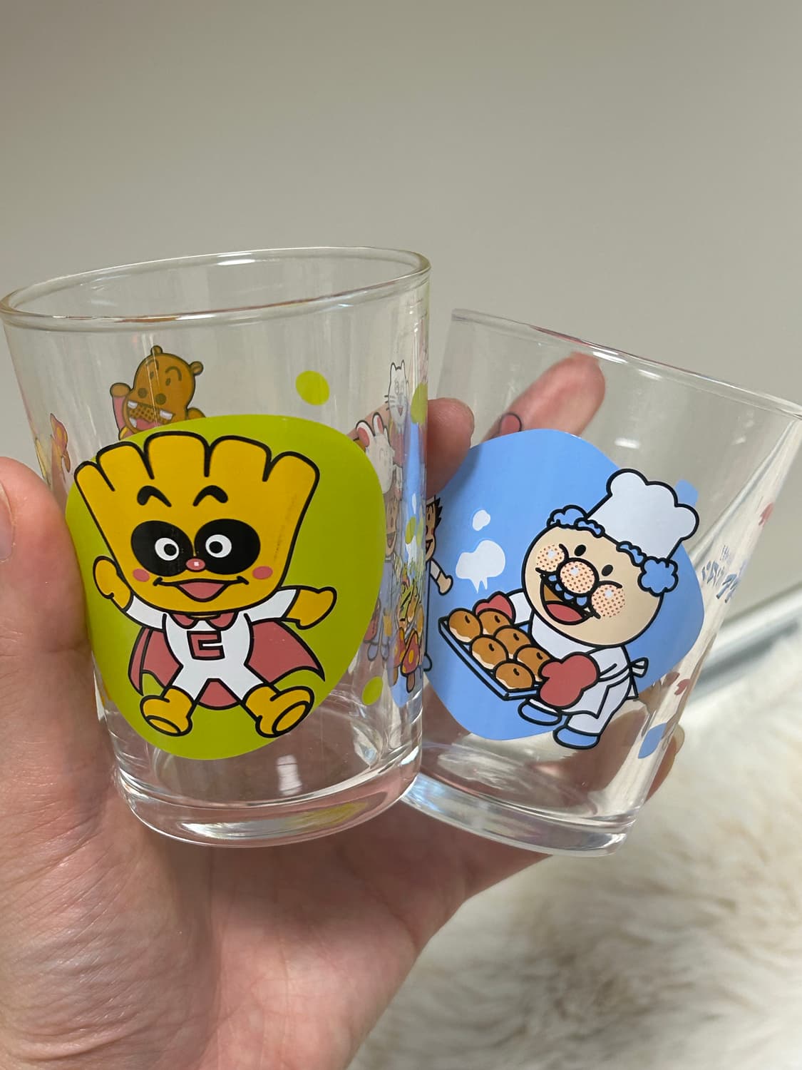 호빵맨 빈티지 유리컵세트 상품이미지1