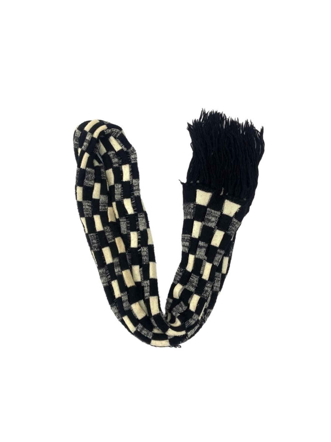Black Checkered Soft Muffler 상품이미지1