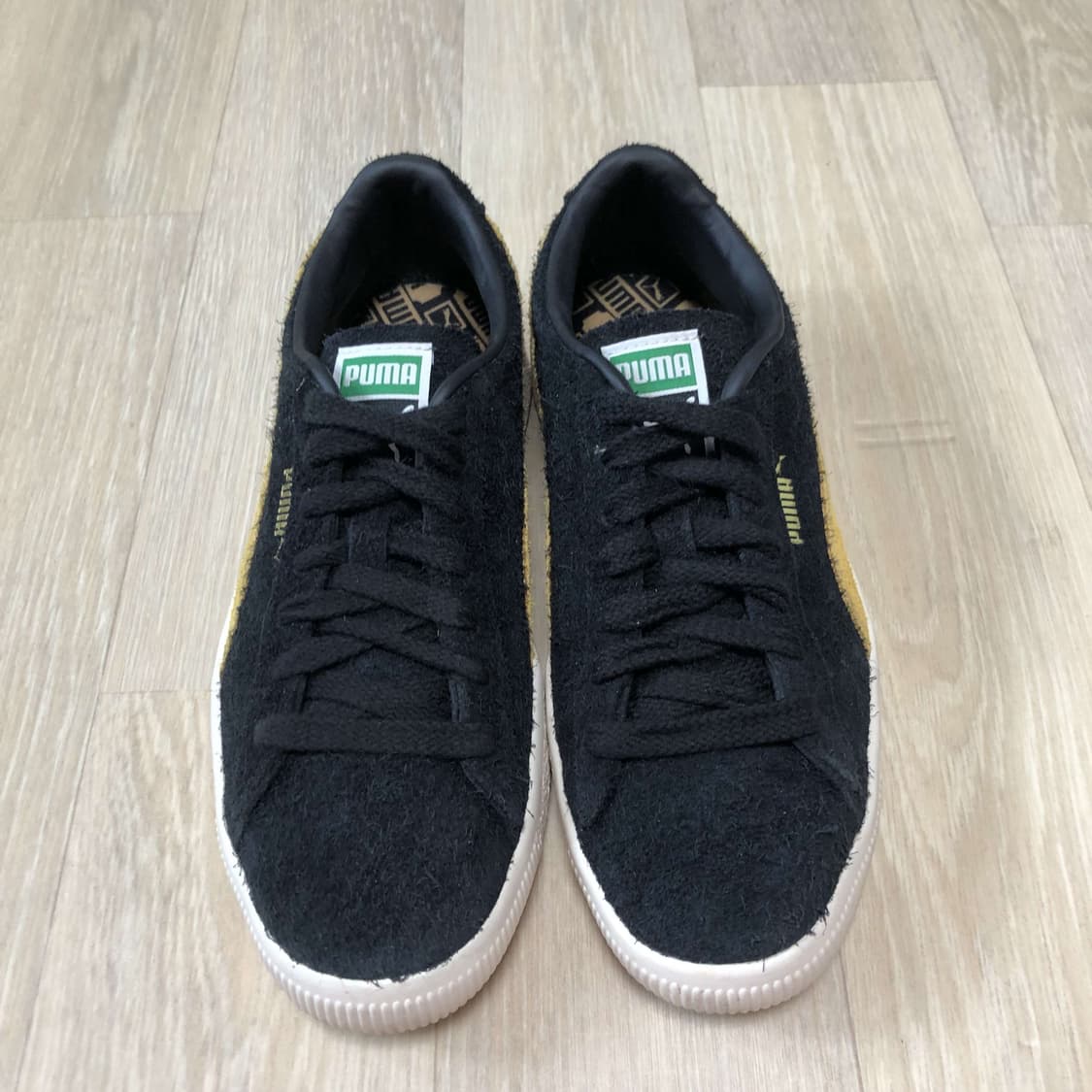 (260) 퓨마 PUMA 스웨이드 빈티지 헤어리 스웨이드 블랙 옐로우 상품이미지10