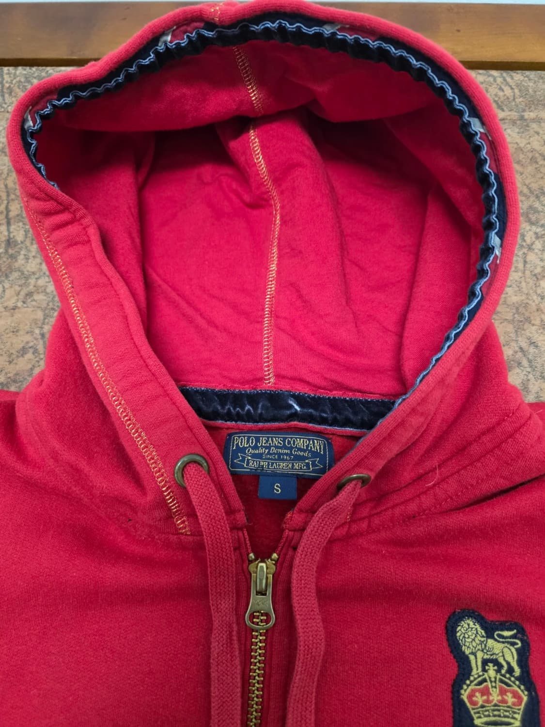 폴로진스 엘보우 패치 후드집업 S 상품이미지3