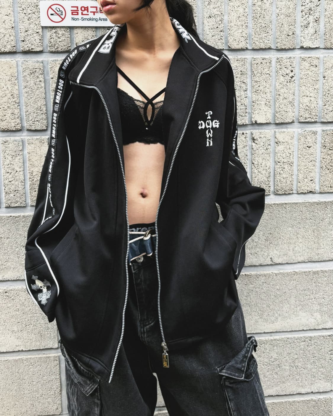 도그타운 오버핏 져지 집업 상품이미지1