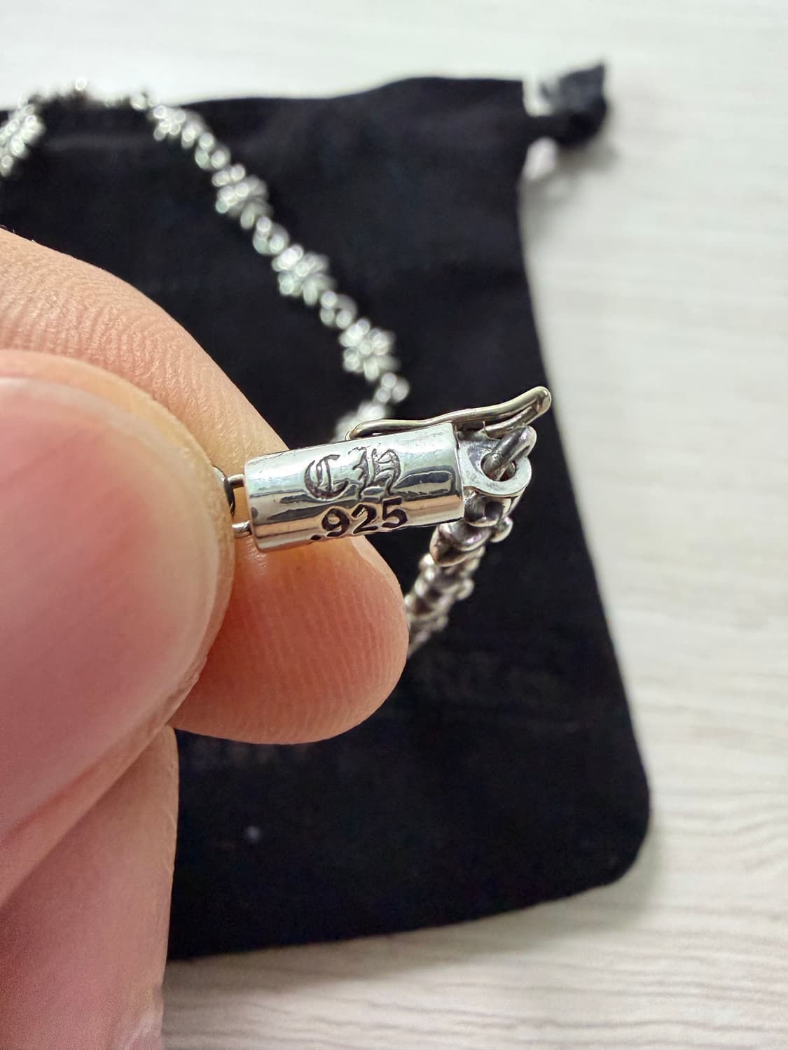 크롬하츠 타이니 팻 크로스 w 타이니 e ch 플러스 목걸이 20인치 상품이미지6