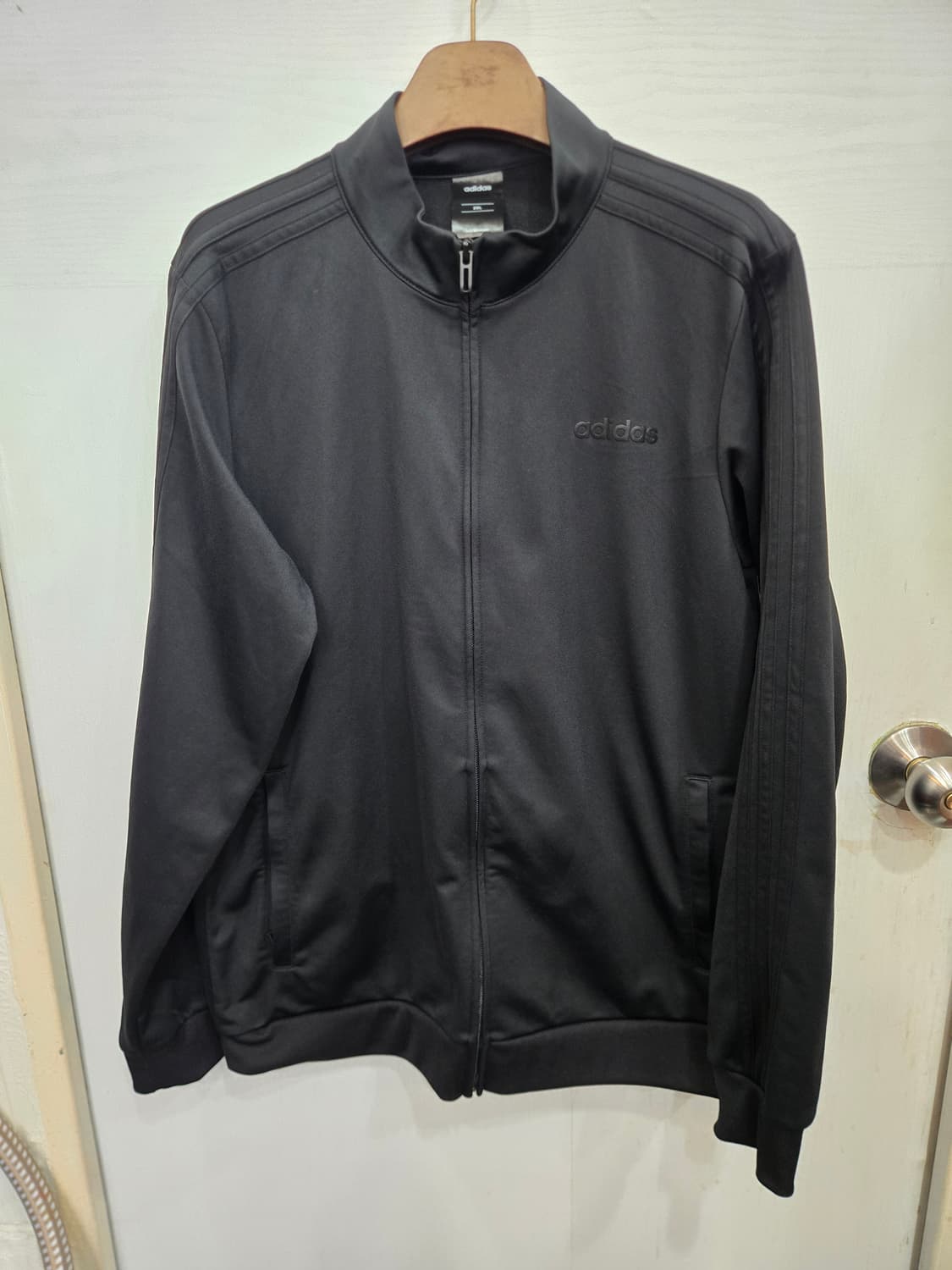 2XL,110)) adidas 아디다스 올블랙 져지! 깔끔한 디자인! 상품이미지1