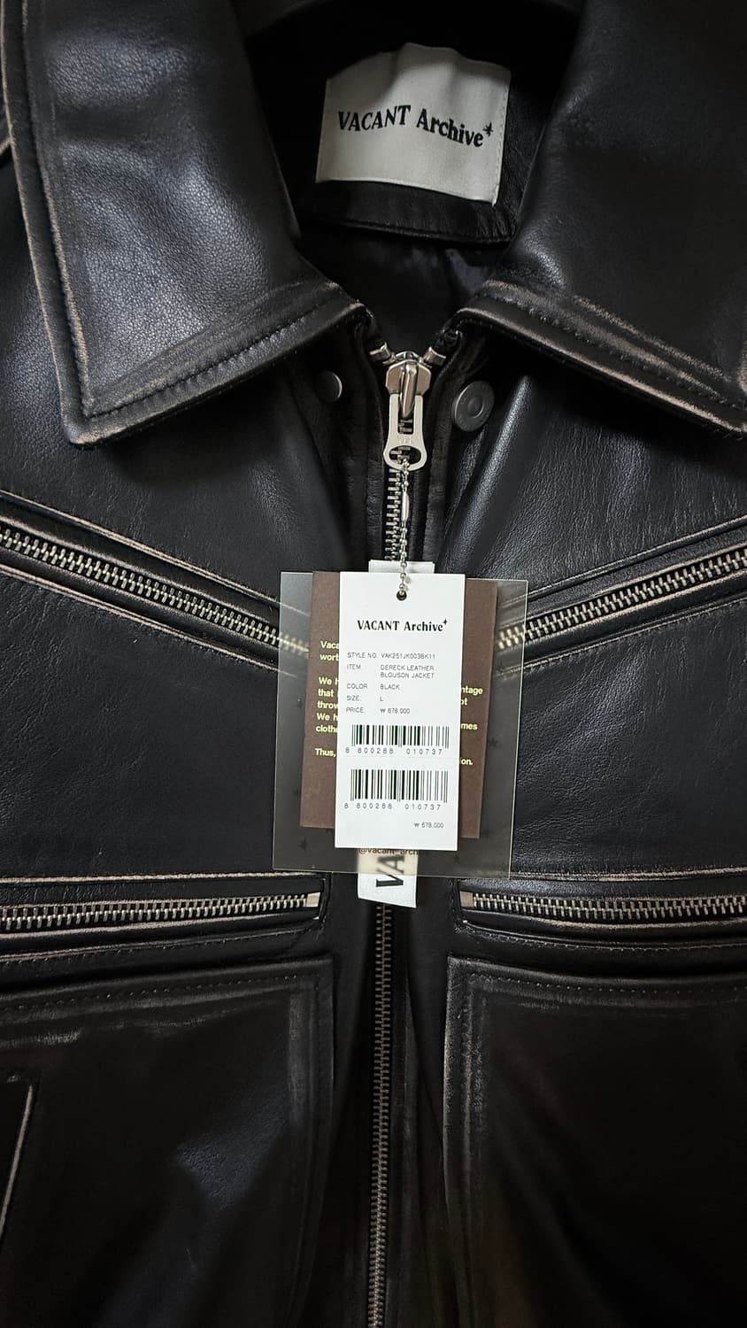 베이컨트아카이브 LEATHER BLOUSON JACKET BLACK(L) 상품이미지4