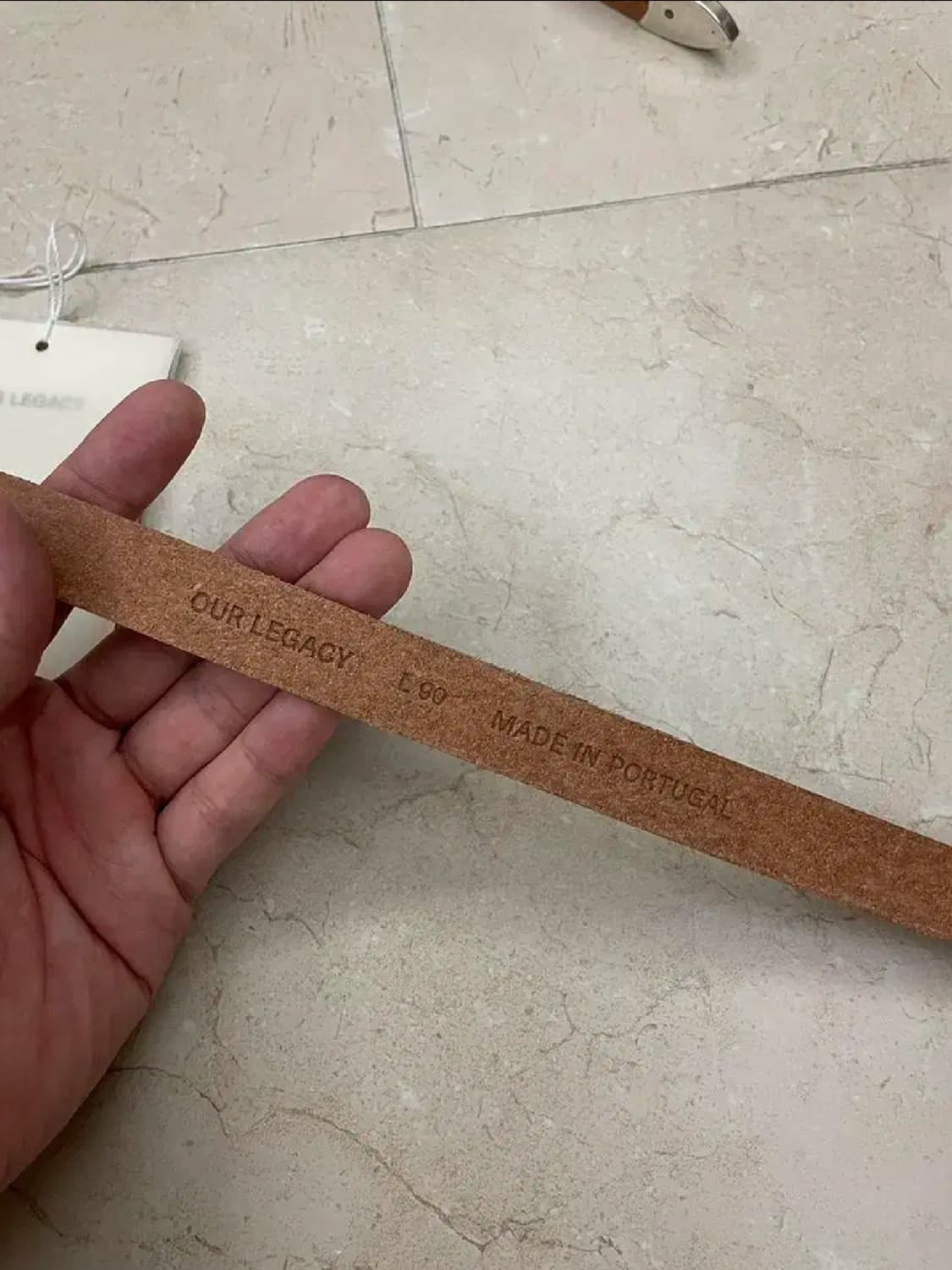 [90] 아워레가시 2cm 벨트 네추럴 헤어 송치 상품이미지4