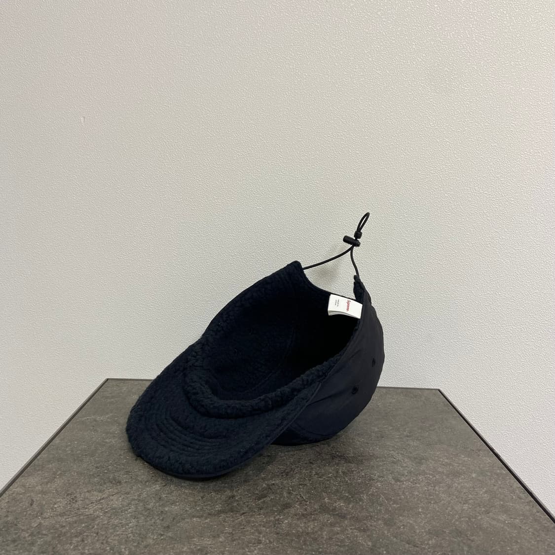 슈프림 박스로고 캠프캡 모자 리버시블 플리스 블랙 상품이미지6