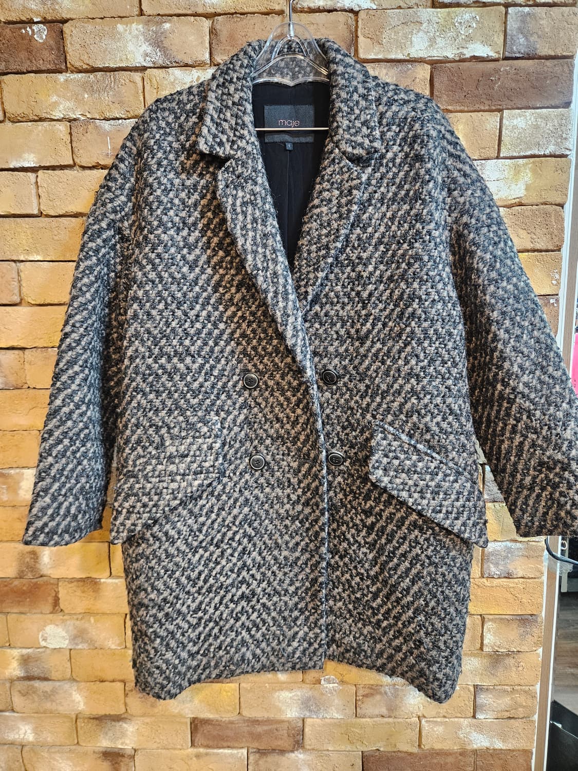 Maje 마쥬 헤링본 오버핏 코트 1 상품이미지1