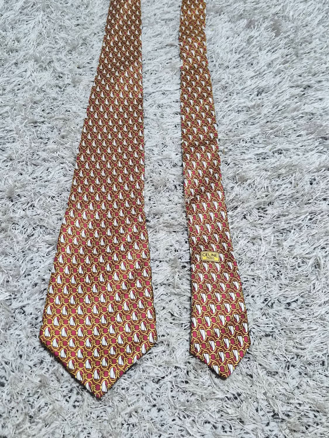 셀린느Celine 금장로고 패턴 넥타이 Free - N39 상품이미지5