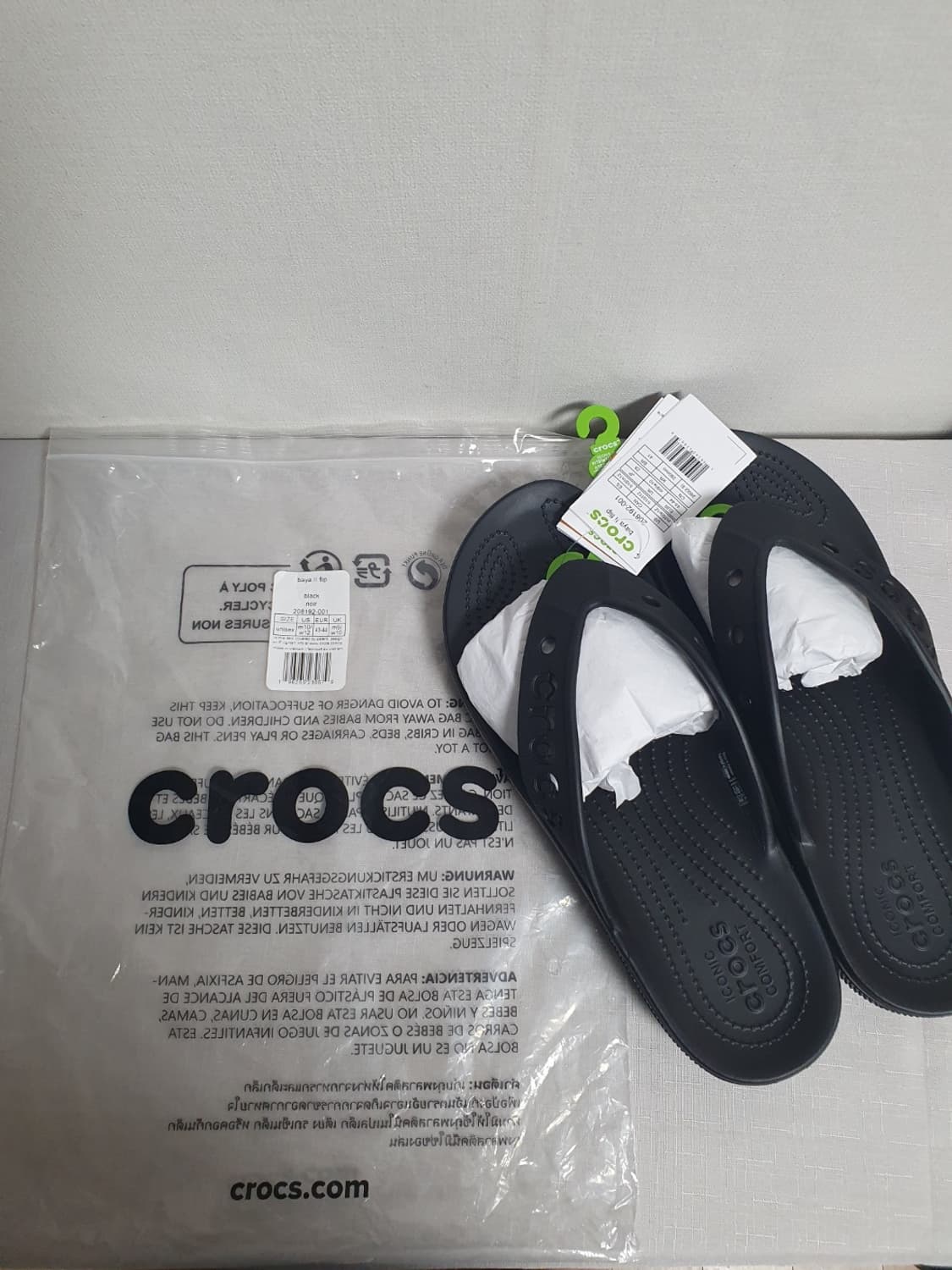 크록스 바야2 플립플랍 블랙 280mm 새상품 쪼리 상품이미지1