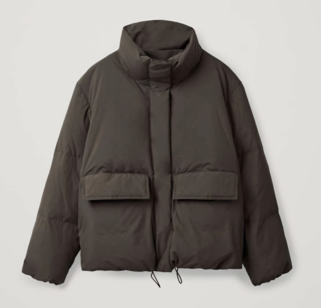 코스 패디드 푸퍼 패딩(다크브라운, 32사이즈)(오라리맛 패딩) 상품이미지1