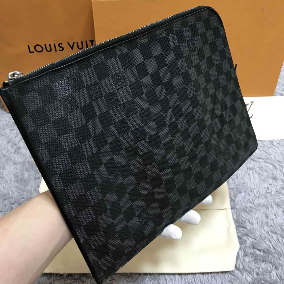 {클로젯}[풀구성][GM]루이비통 포쉐트 주르 다미에 클러치 GM 상품이미지2