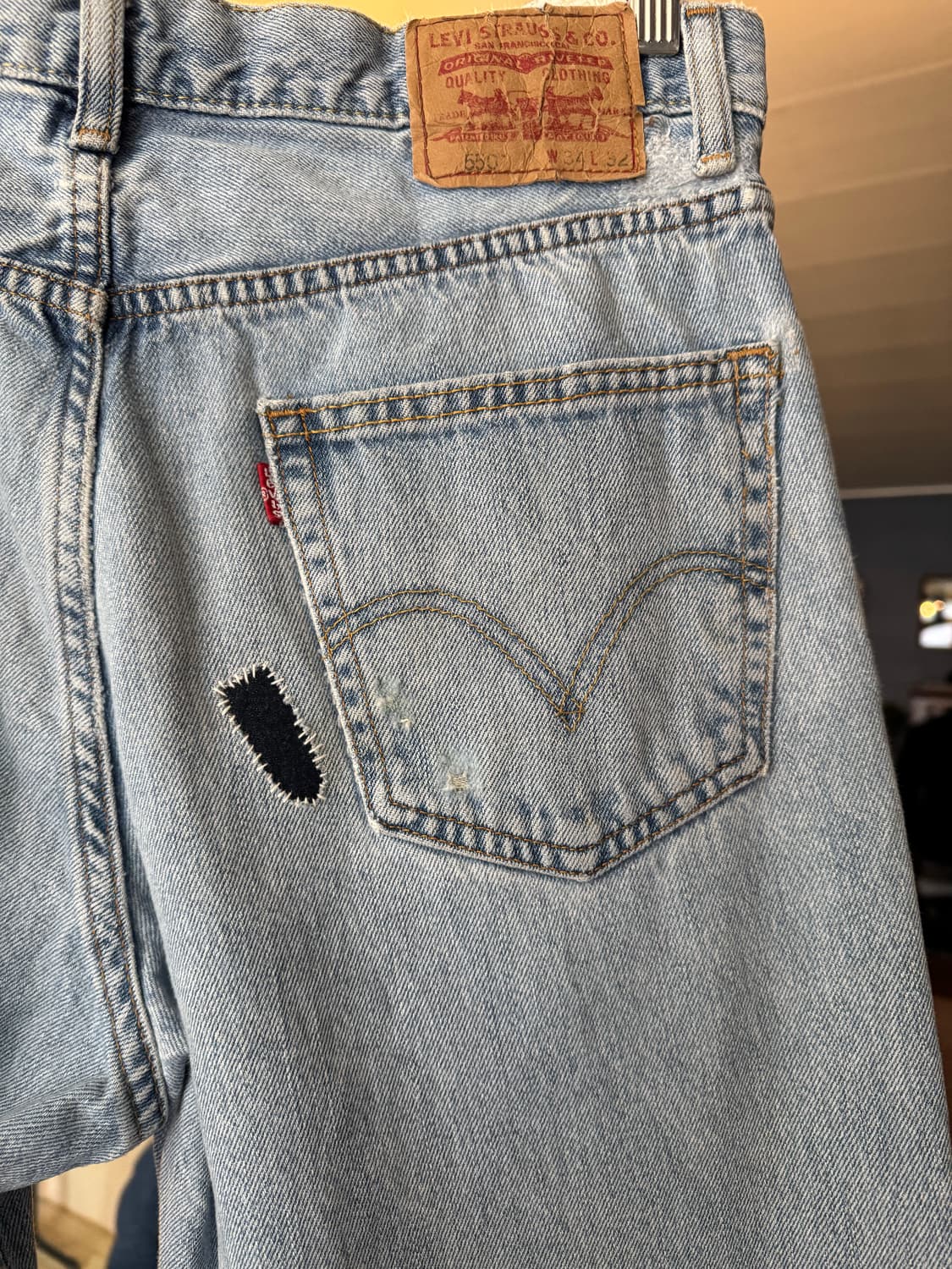  levi.s 550 34x32 핸드메이드 패치워크 상품이미지5