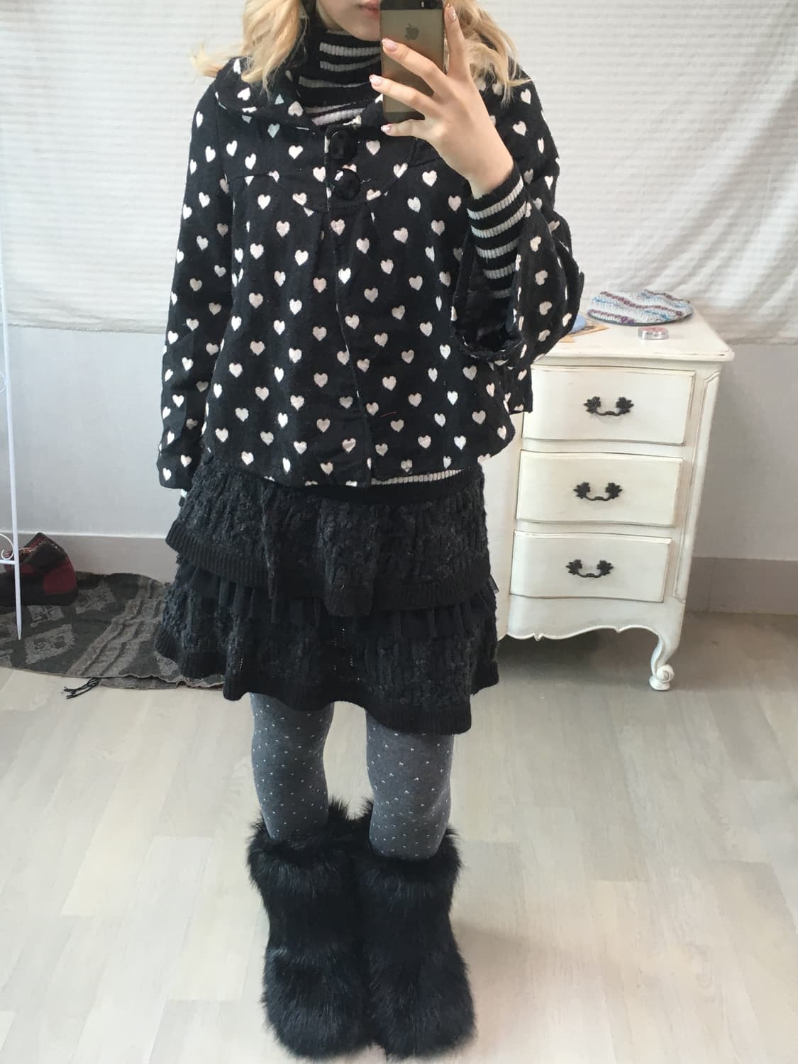 jpn vintage black heart collar jacket 상품이미지3