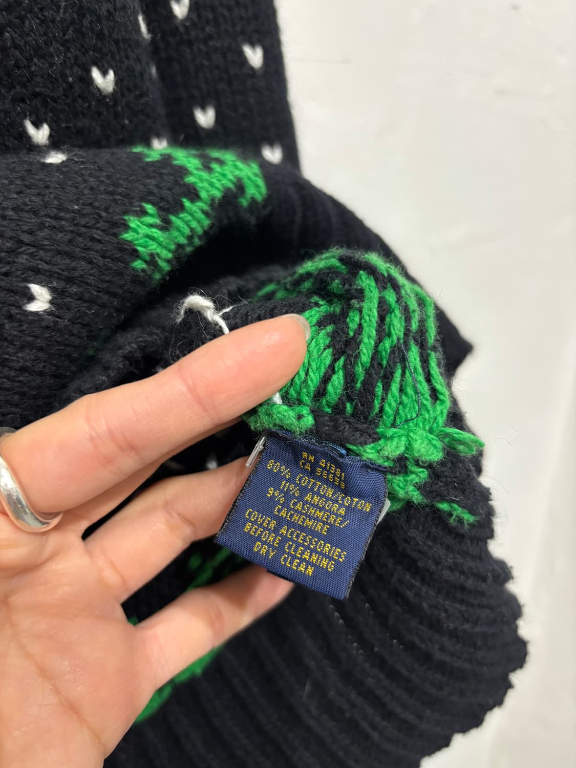 Polo 폴로 랄프로렌 신형 블랙 노르딕 숄카라 니트 상품이미지6