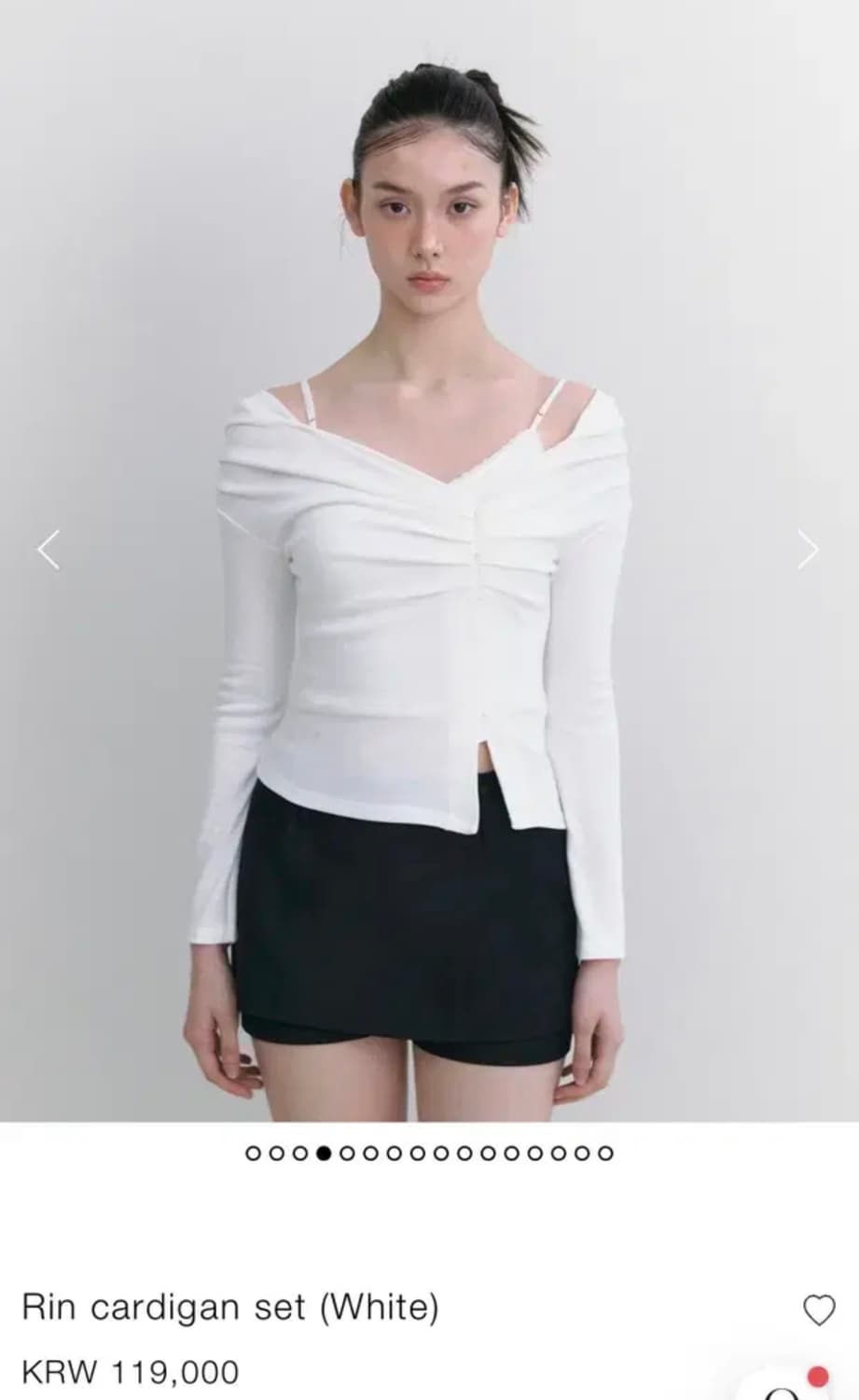 낫유어로즈 린가디건세트 화이트 상품이미지1