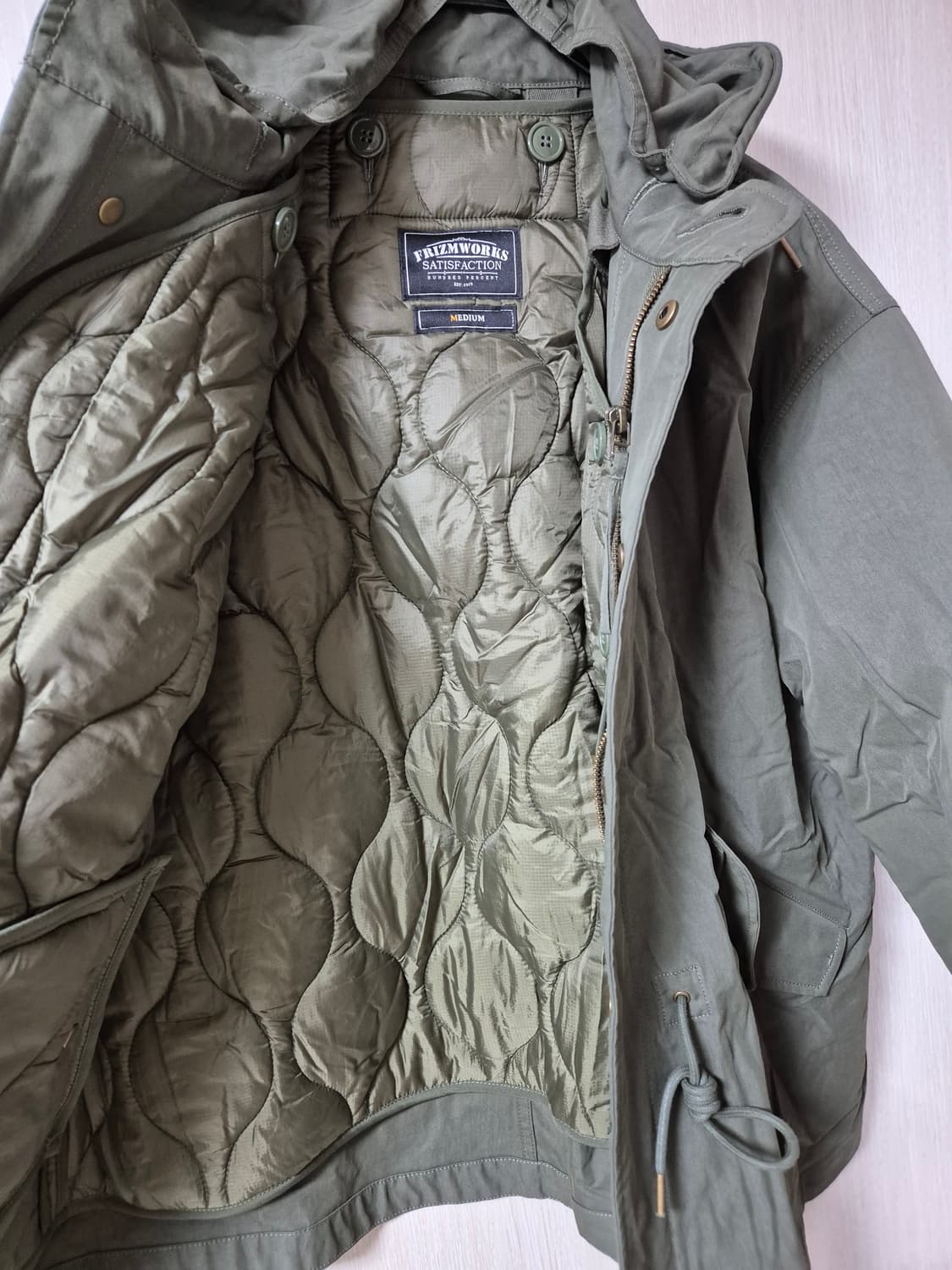 (새제품) 프리즘웍스 오스카 피쉬 자켓 후드 야상 점퍼 M  25년 상품이미지5