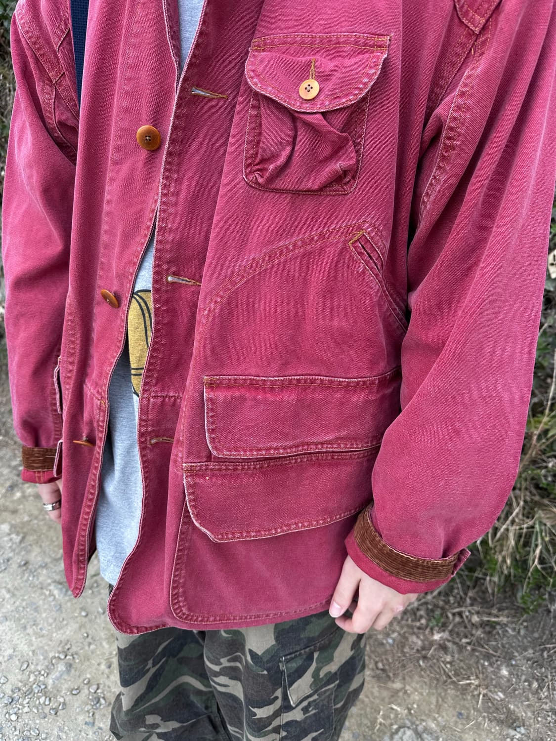 폴로 빈티지 코듀로이 칼라 캔버스 자켓 마젠타 상품이미지3