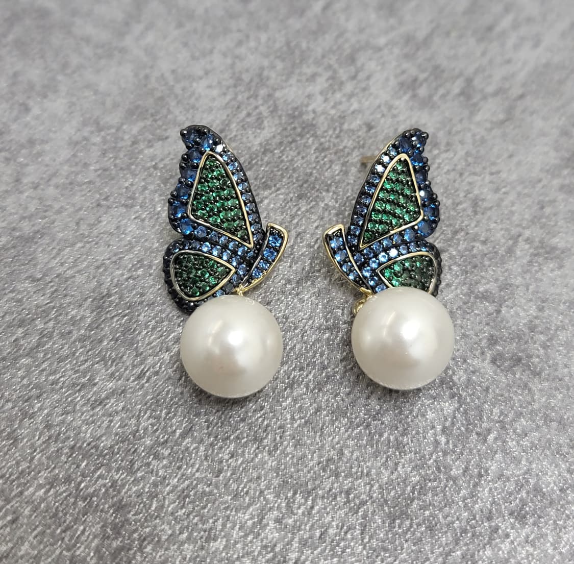 butterfly pearl earrings 상품이미지2