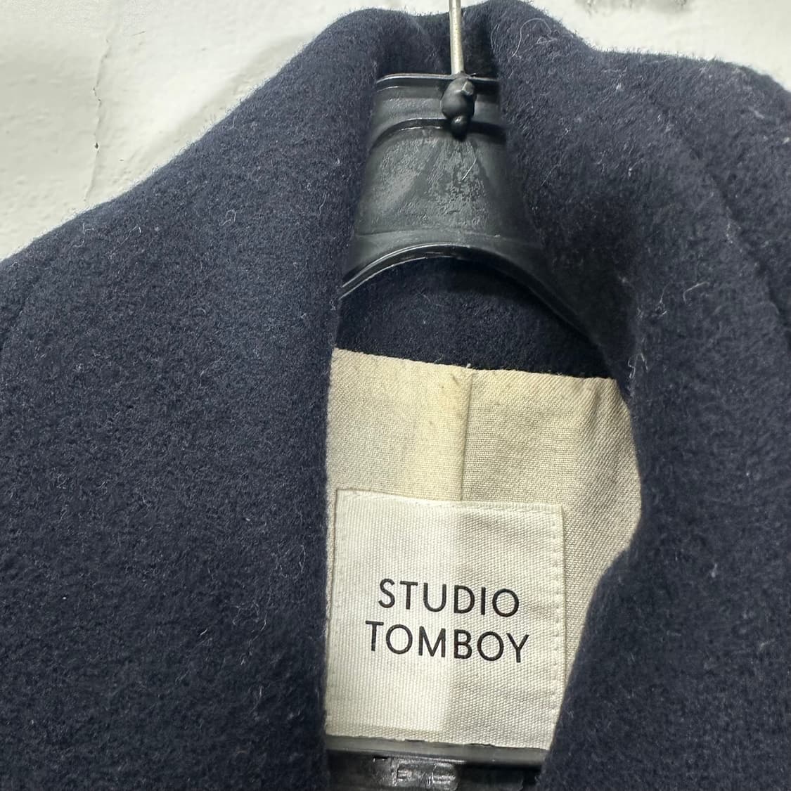 우먼M-L 스튜디오톰보이 다크네이비 오버핏 울 해군피코트 상품이미지5