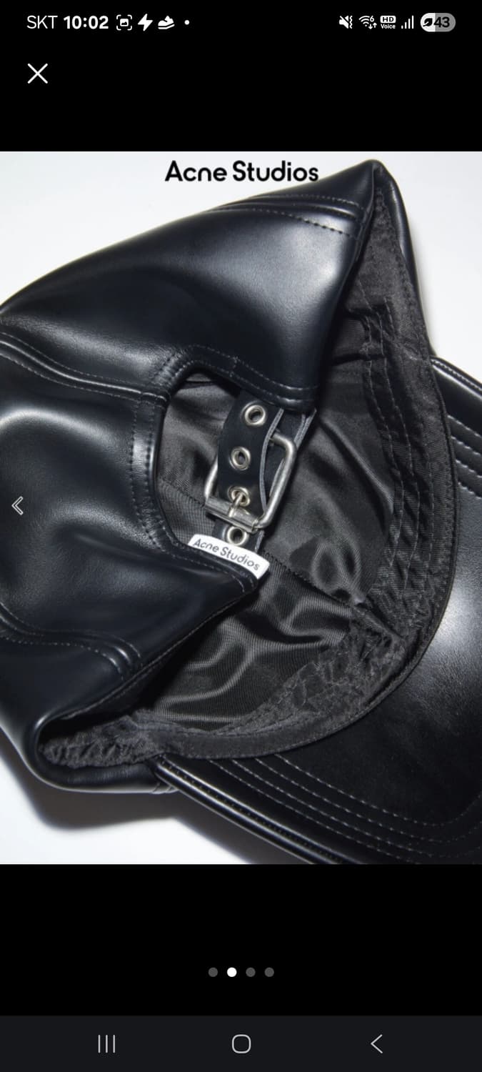 아크네스튜디오 레더 볼캡 블랙 상품이미지2