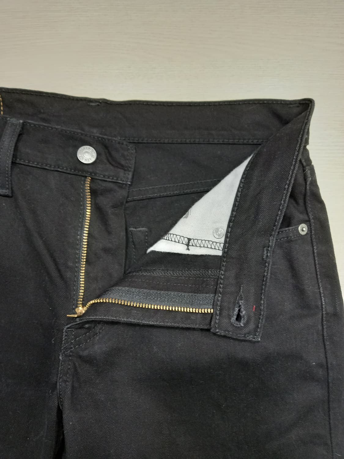 30 리바이스514 콜롬비아 스판 일자진 블랙 크롭진 30-206 상품이미지7