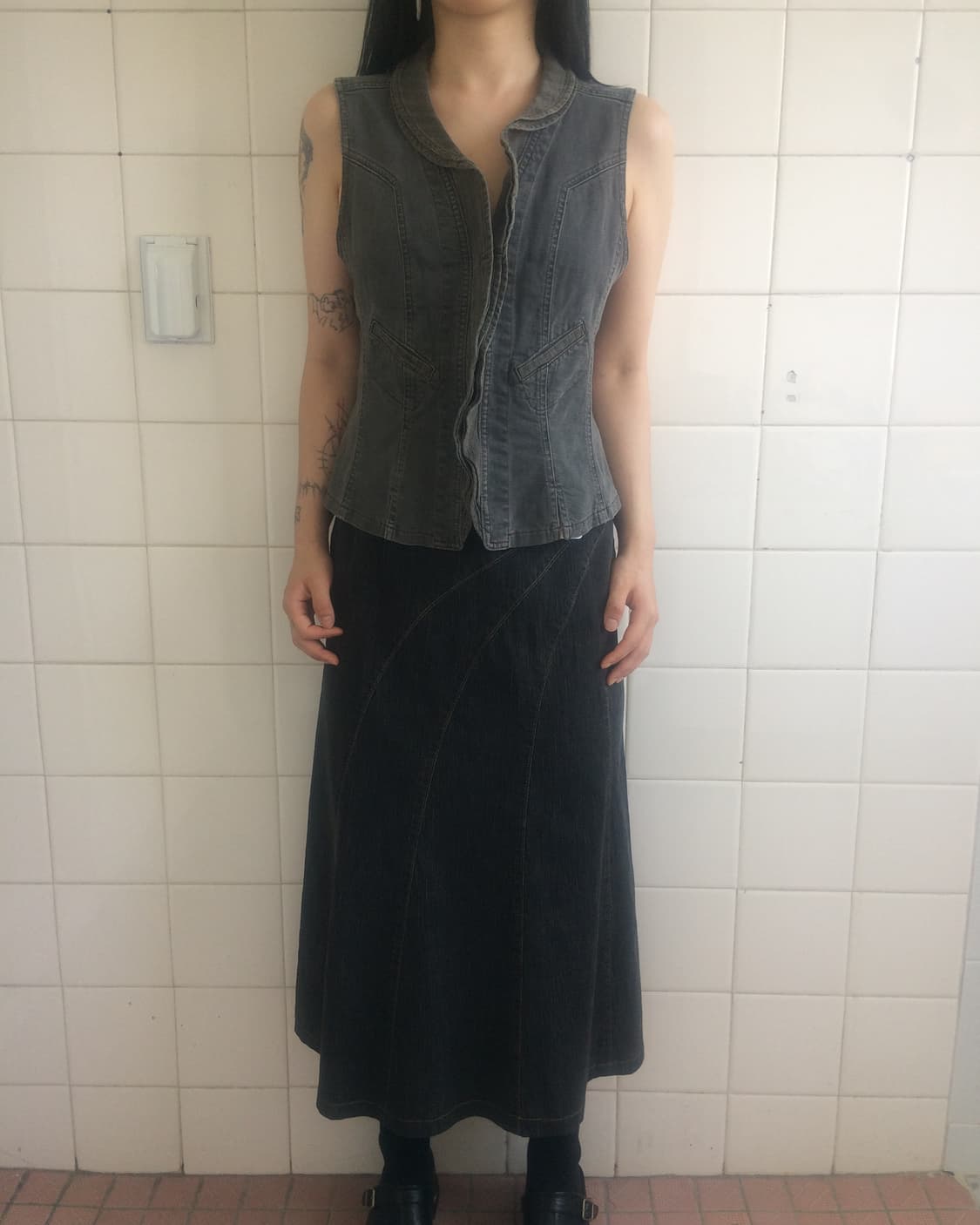 Denim vest 상품이미지5