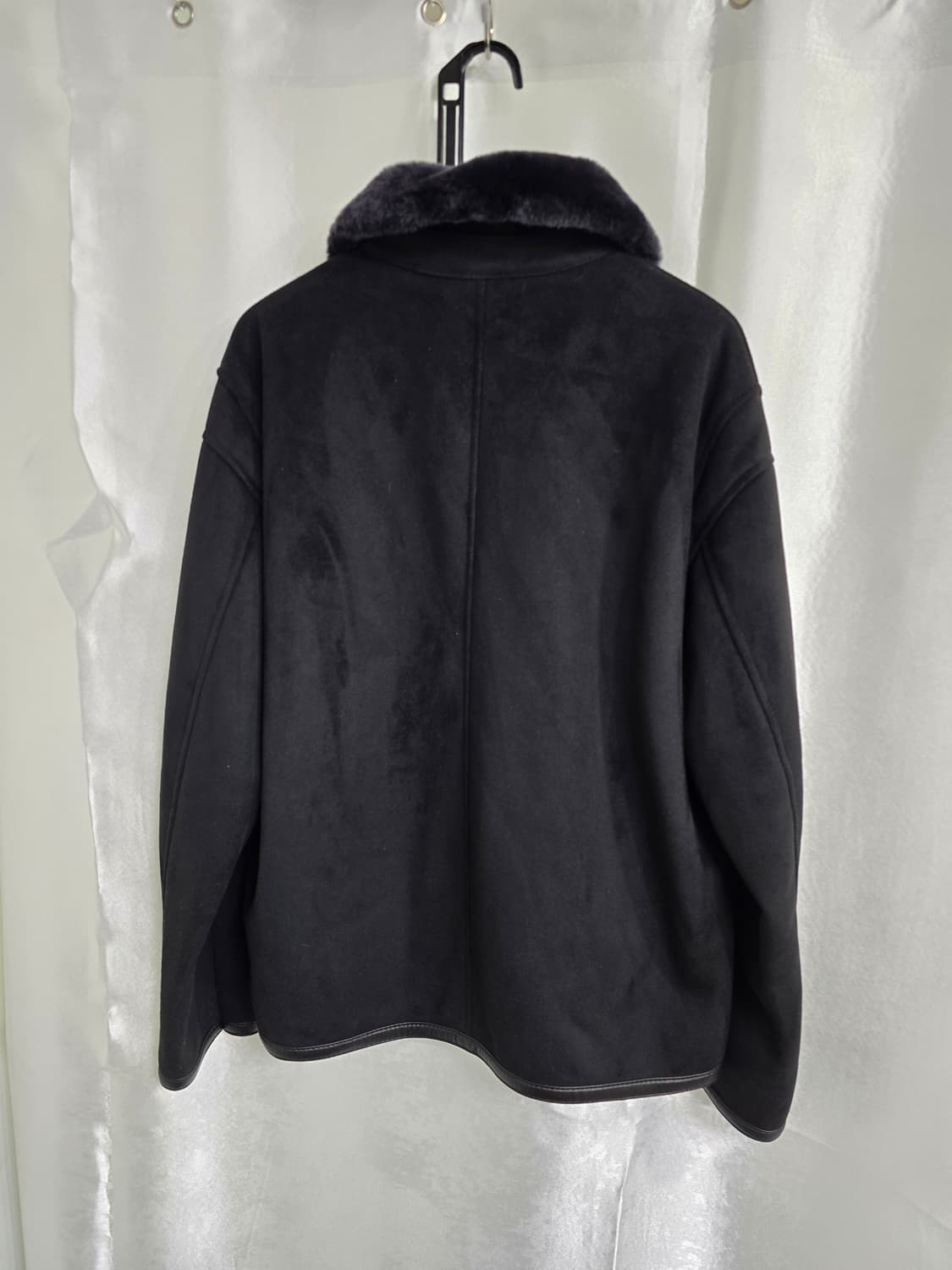 지오지아 블랙 스웨이드 카라 퍼 자켓 (1737) 상품이미지2