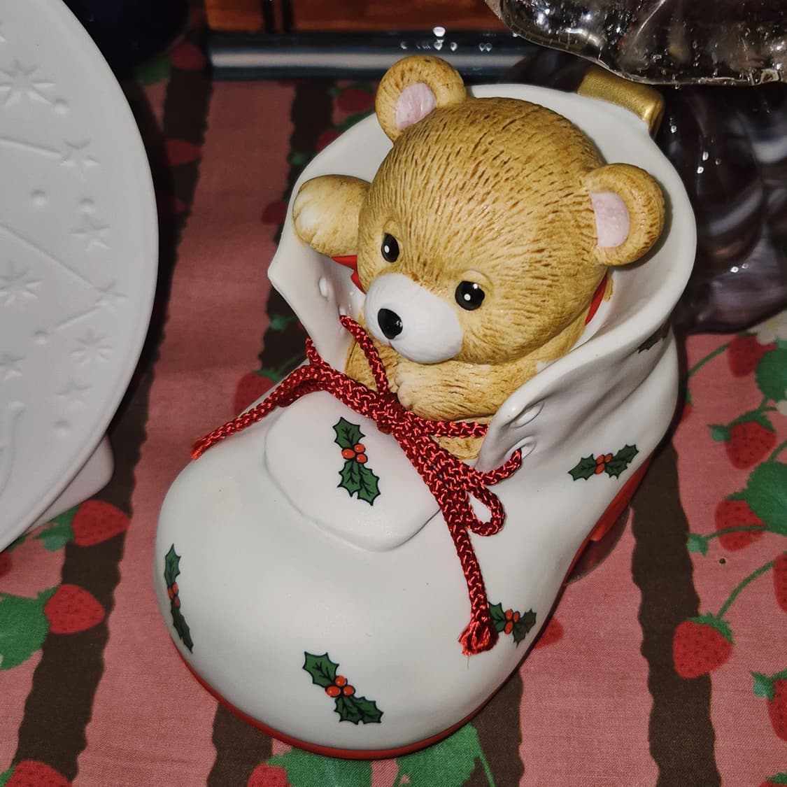 00s 세토 크리스마스 부츠 베어 도자기 오르골 상품이미지8