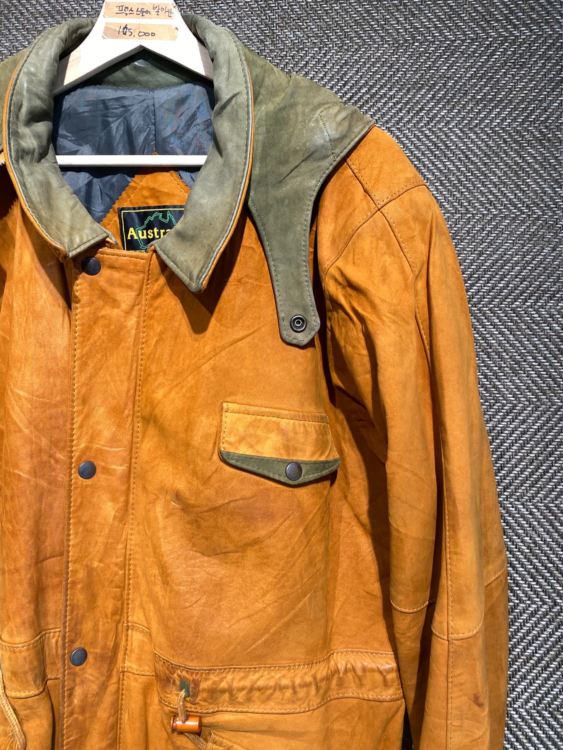 80s 오스트레일리아 레더 필드 자켓 상품이미지3