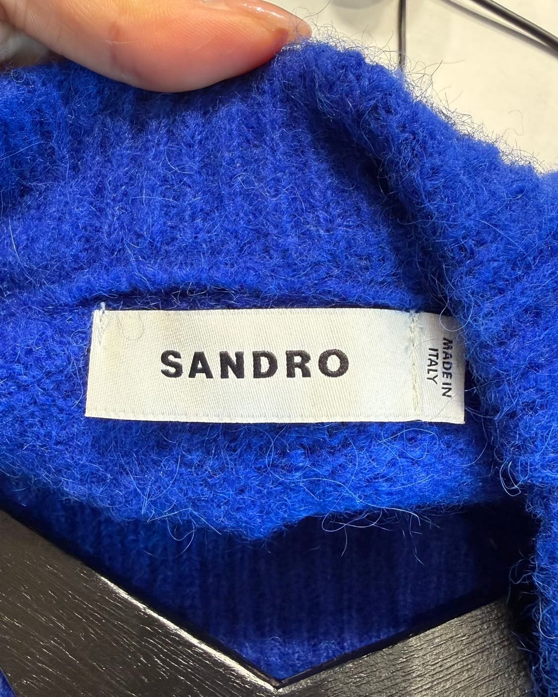 산드로 블루 스텔라 크루 인타르시아 니트  상품이미지8