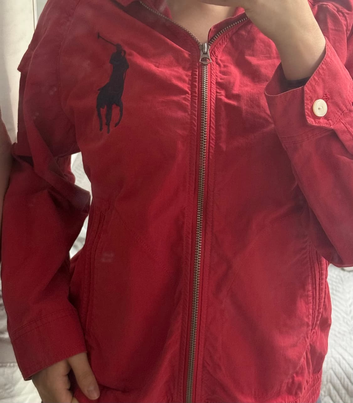 빈티지 폴로 빅포니 블루종 레드 자켓 상품이미지2