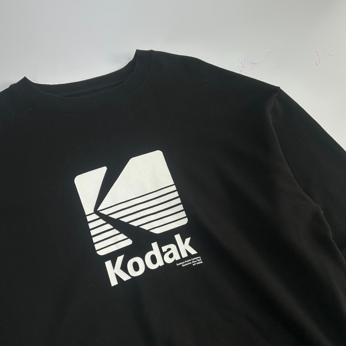 Kodak 코닥 화이트 빅로고 블랙 맨투맨 상품이미지4