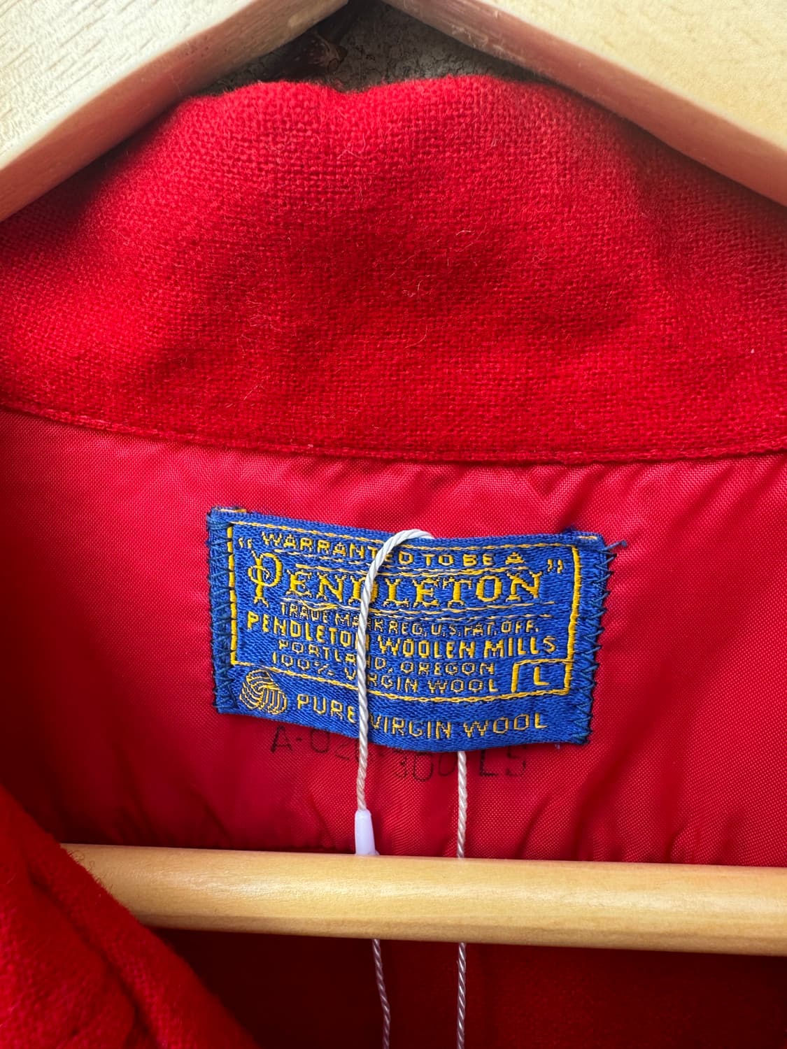 60s 펜들턴 빈티지 울 셔츠 레드 L 상품이미지5