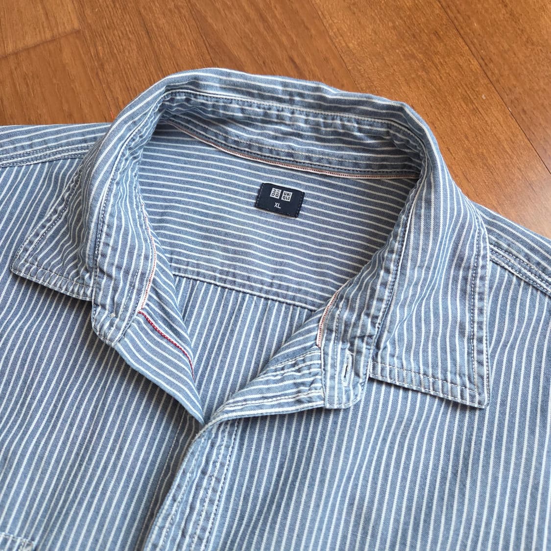 유니클로 히코리 셀비지 워크 셔츠 XL 상품이미지2